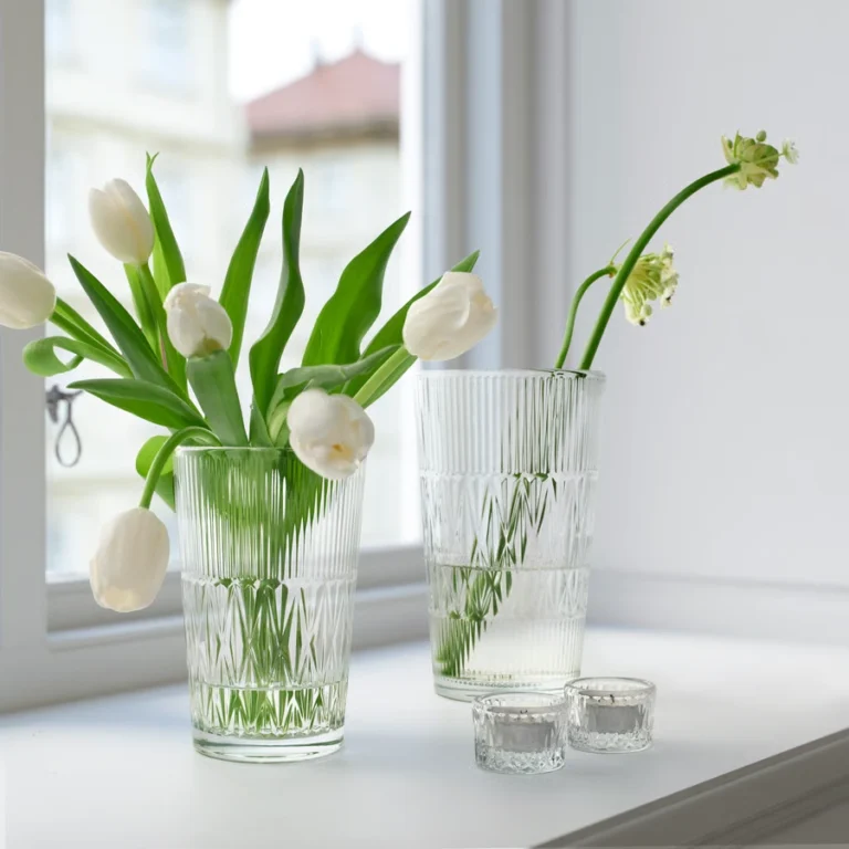 گلدان شیشهای شفاف / طرحدار، ۱۷ سانتیمتر ایکیا مدل SMÄLLSPIREA