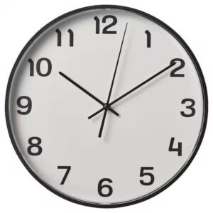 ساعت دیواری مشکی ایکیا مدل PLUTTIS